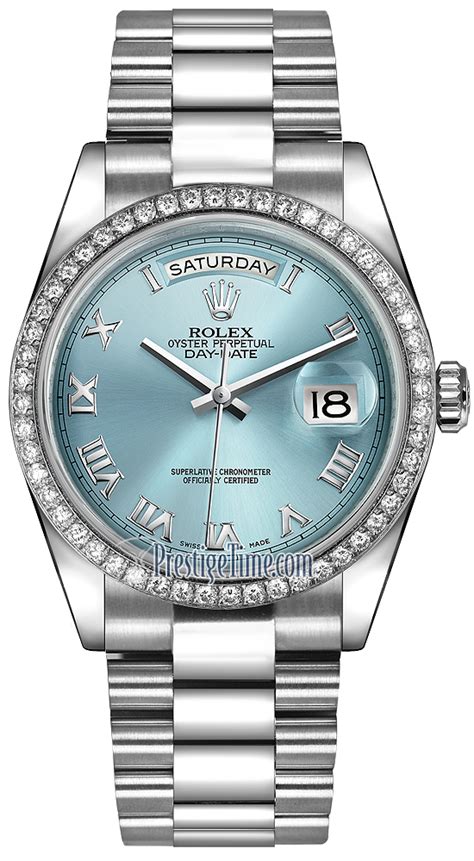 rolex ice blue president|rolex diamond president 36mm.